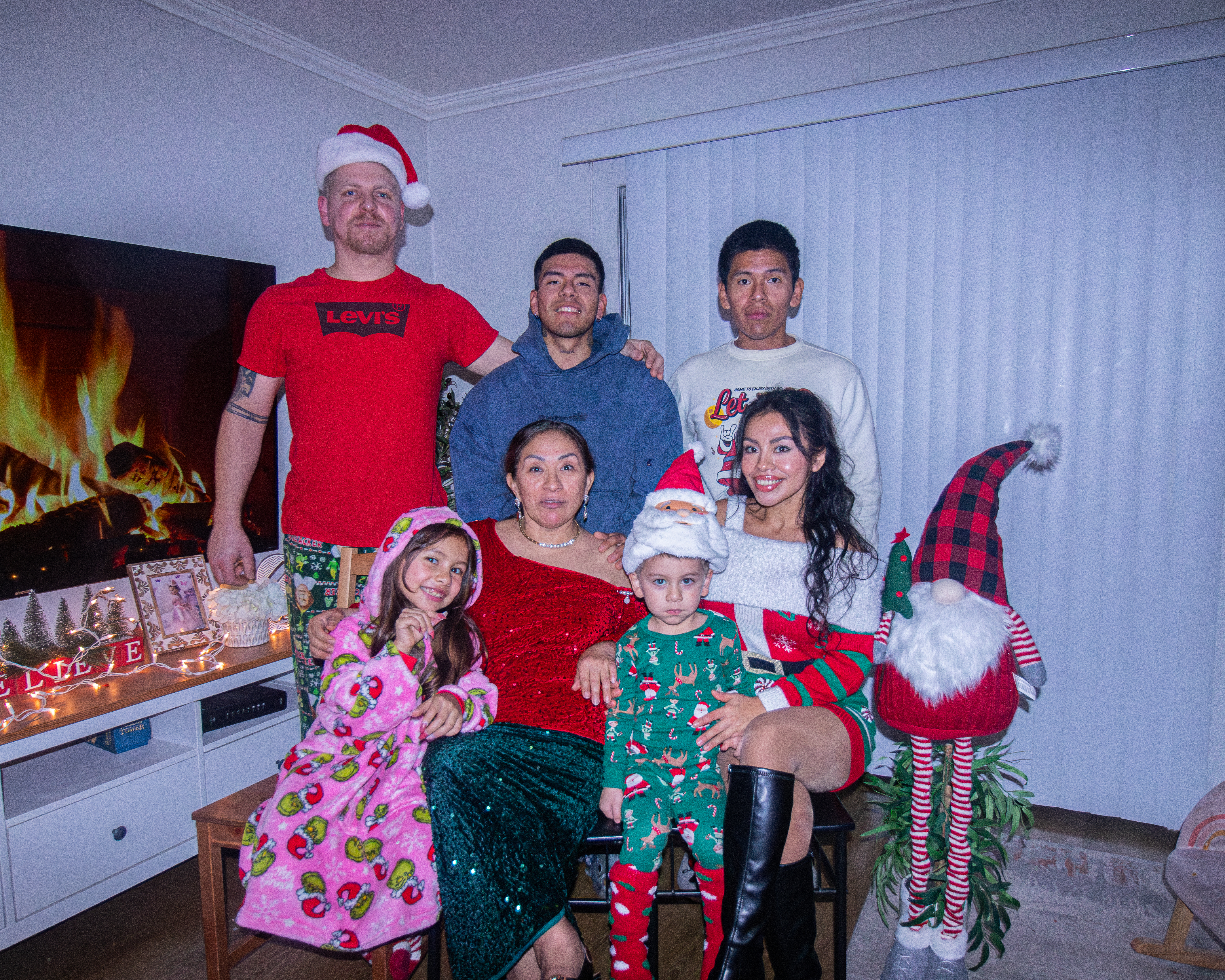 Christmas night portrait