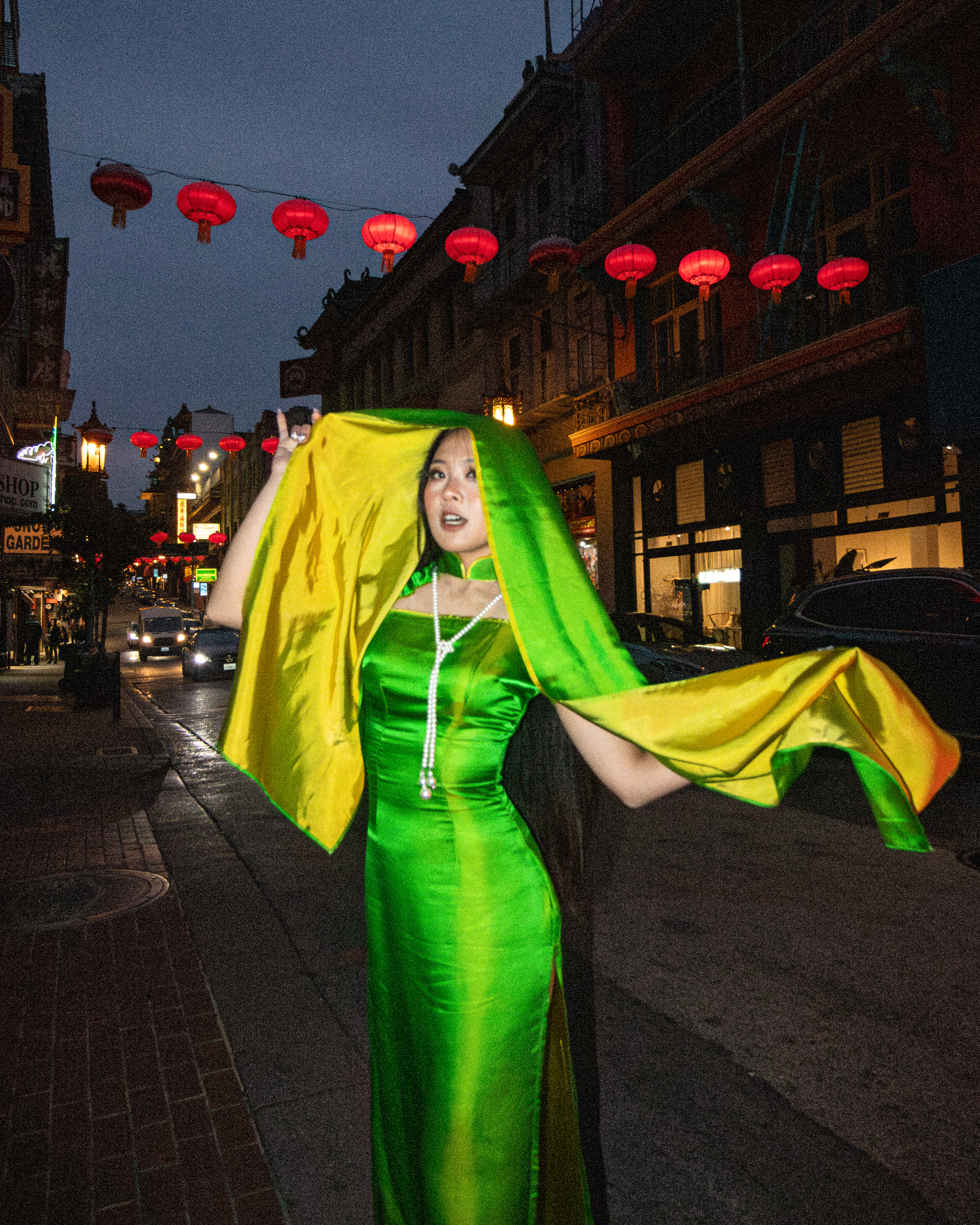 Chinatown night street scene